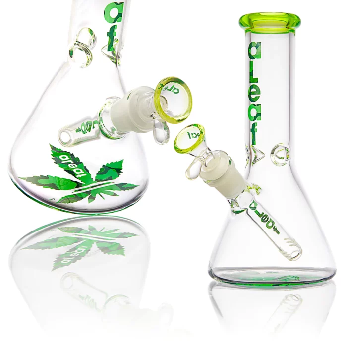 aLeaf Green Glass Beaker