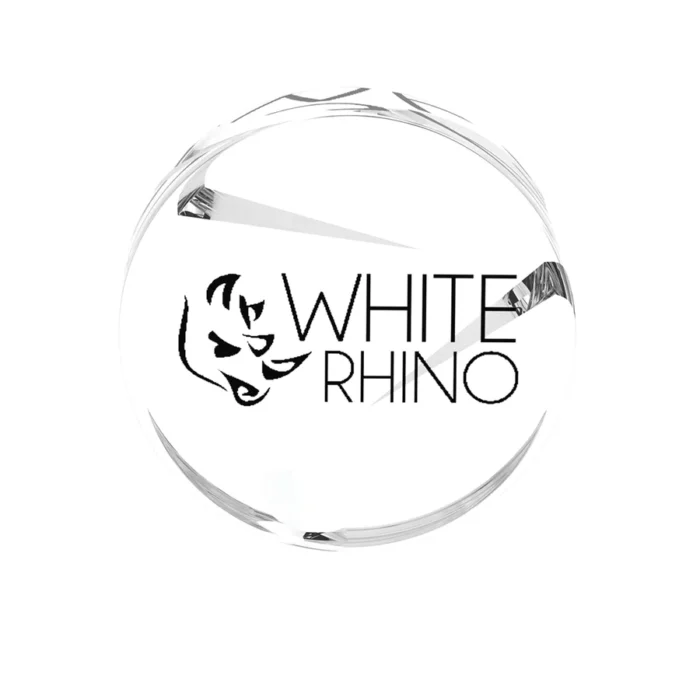 White Rhino Glass Disc Spinner Carb Cap